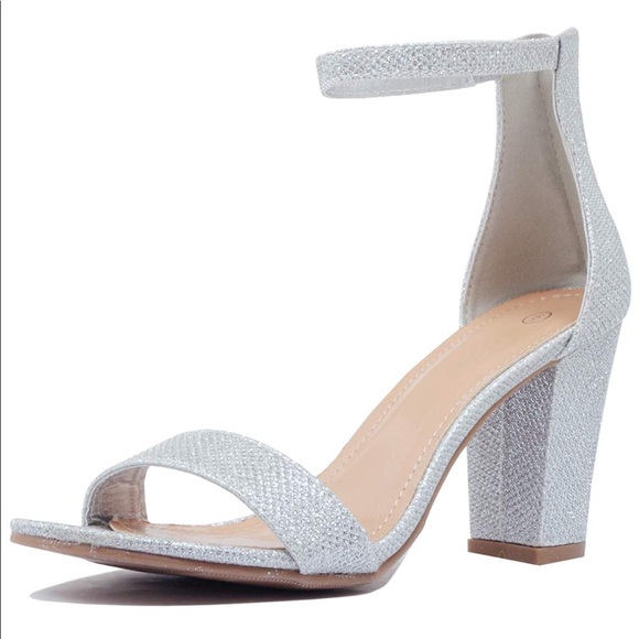 Ankle strap block high heel with zipper closure - Picture 1 of 8